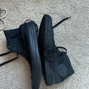 all black converse